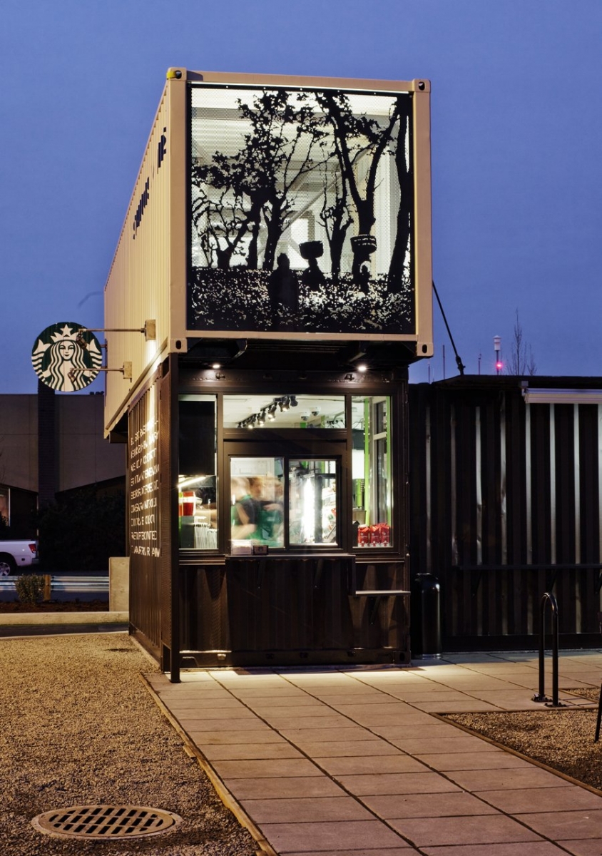 In shipping containers in Tukila, Washington