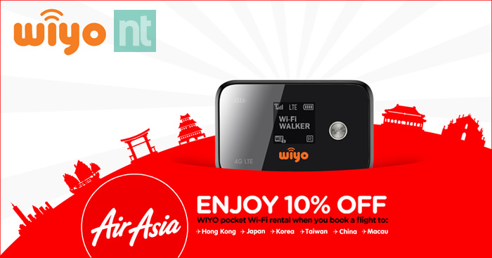 出国旅游租用WIYO Pocket WiFi享受10%折扣