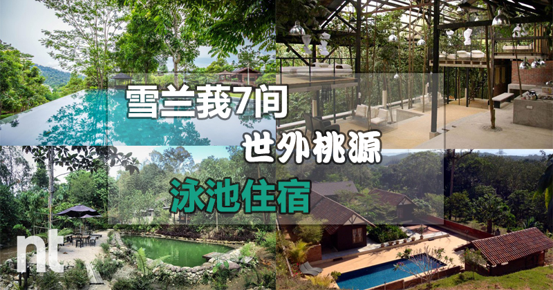 雪兰莪7间世外桃源的泳池住宿