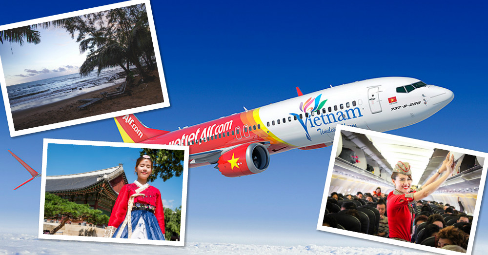 学校假期快到了！越南航空公司Vietjet推出新航班（Phu Quoc ~ 首尔）