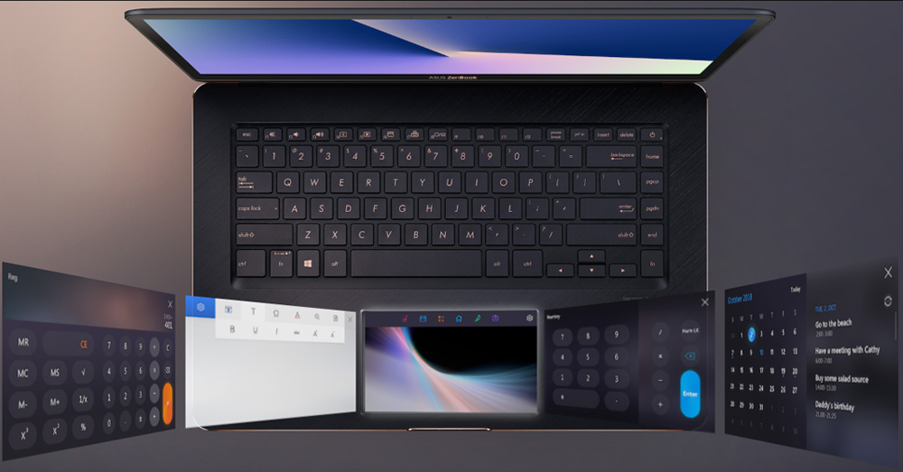 【触控盘也能看戏！??】华硕 ZenBook Pro 15 多功能触控盘：双屏幕让你同时享受工作和娱乐！