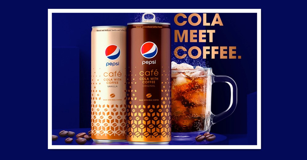 传统可乐进行新融合，Pepsi Café 将推出两种口味：原味和香草口味，且注入双倍咖啡！