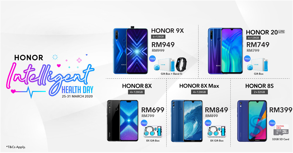 HONOR Intelligent Health Day  将带给你各式各样的优惠，快到Hihonor查询吧！