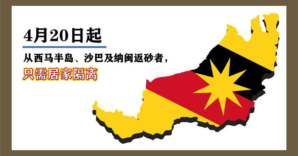 [ 第三阶段行动管制 ] 从今日起，从西马半岛、沙巴及纳闽 返砂者 ， 只需居家隔离14天 ！
