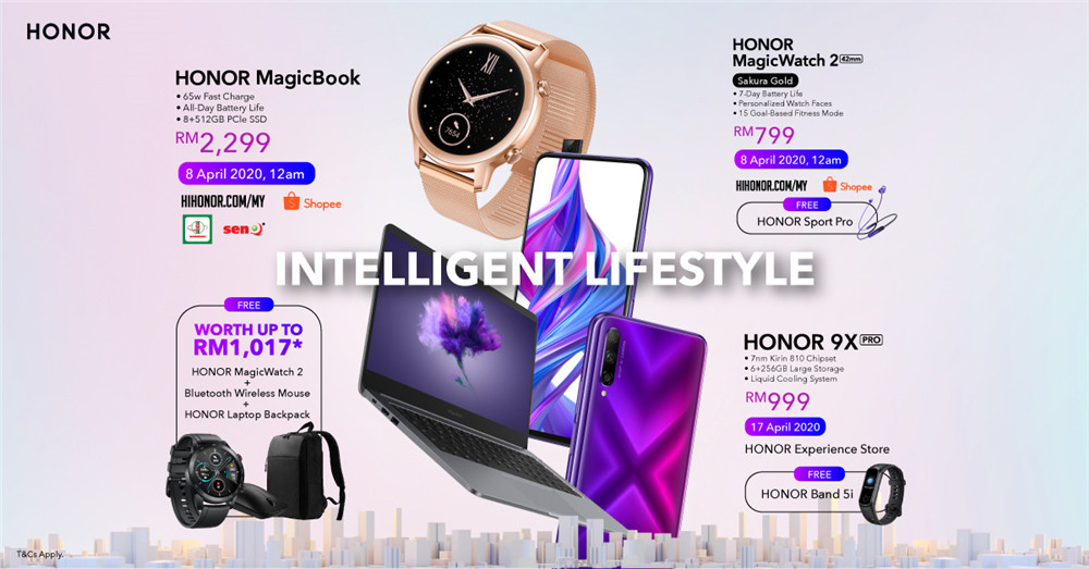 HONOR 推出全系列高功能产品 ，提供你一整天体验全场景智能生活！