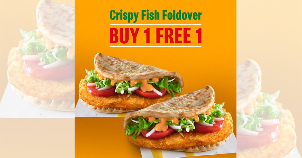 [ 限时优惠 ] 在家就是吃吃吃！麦当劳 Crispy Fish Foldover Buy 1 FREE 1