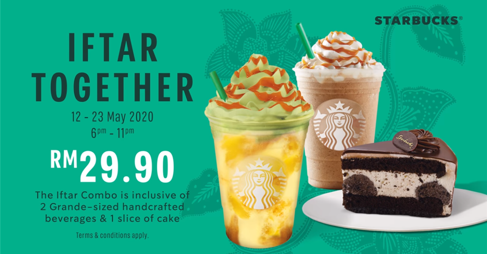 Starbucks Malaysia 推出『 Iftar Together Combo 』超值优惠！从即日起至5月23日，你都可享有它！