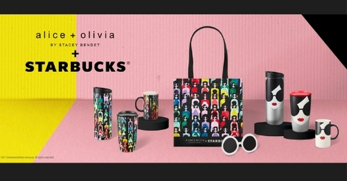星巴克和时尚品牌alice + olivia联手推出全新周边商品！是时候增加一点时尚气质了！
